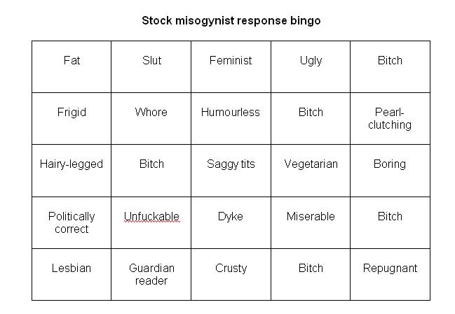 misogynistbingo